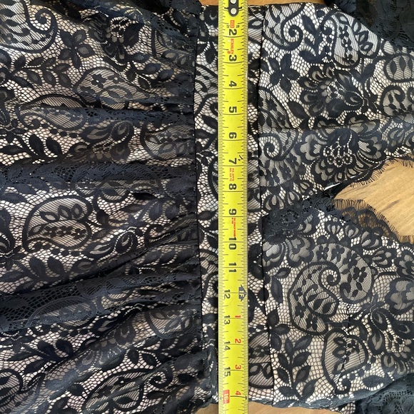 Lace Sleeve V-Neck Dress - Picture 6 of 7